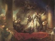 Jean Honore Fragonard The Hight Priest Coresus Sacrifices Himself to Save Callirhoe (mk05) painting